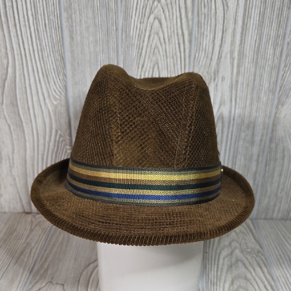Sears Vintage Brown Fedora Hat Mens Size Large 7 1/4-7 3/8
